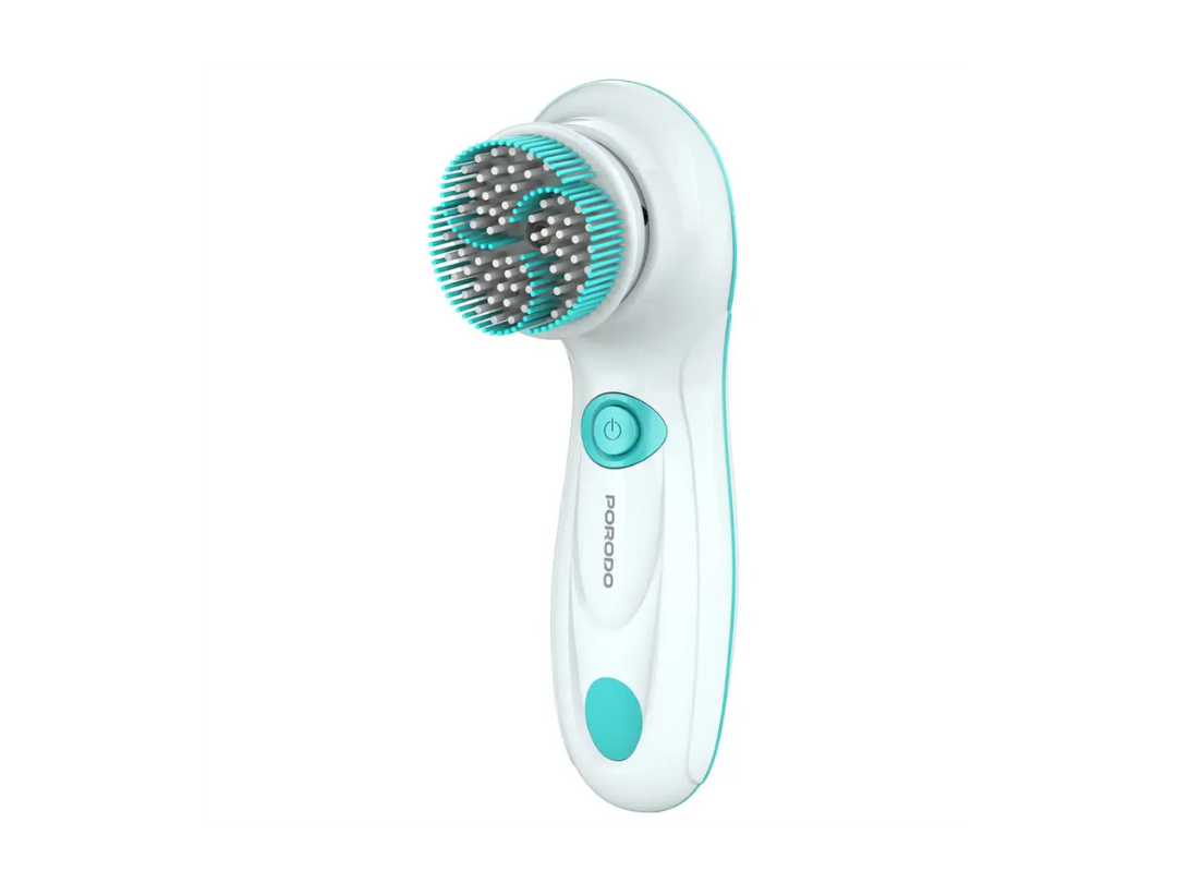 Buy Porodo 4-in-1 Facial Cleansing Brush – White | in Qatar 