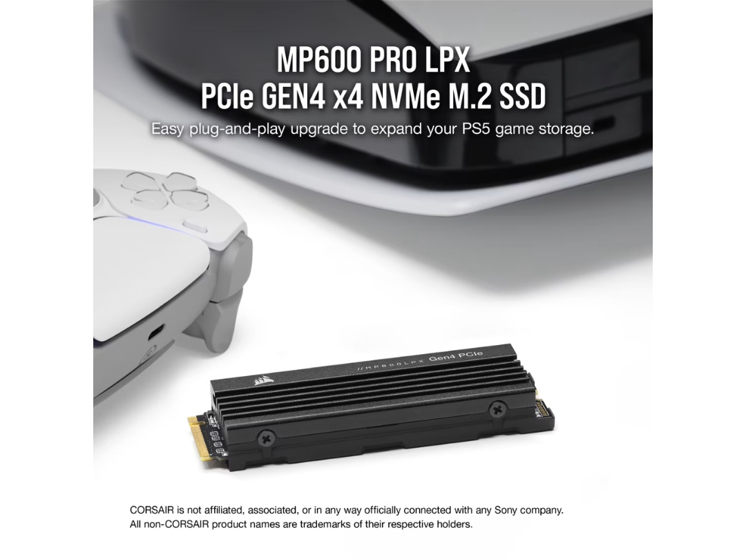 Corsair 1TB MP600 PRO LPX NVMe PCIe 4.0 M.2 Internal SSD -  PS5* Compatible