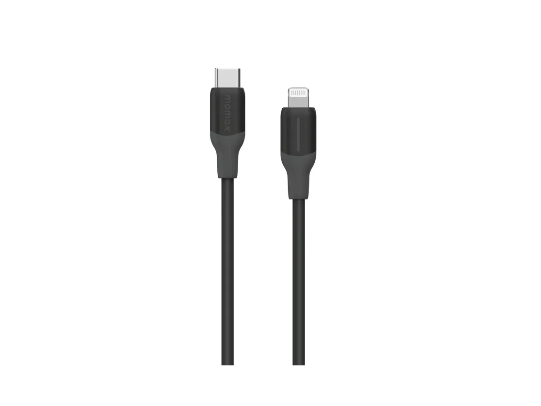 Buy Momax 1-Link Flow Duo 2-in-1 USB-C to USB-C + Lightning Cable 1.5m - Black in Qatar