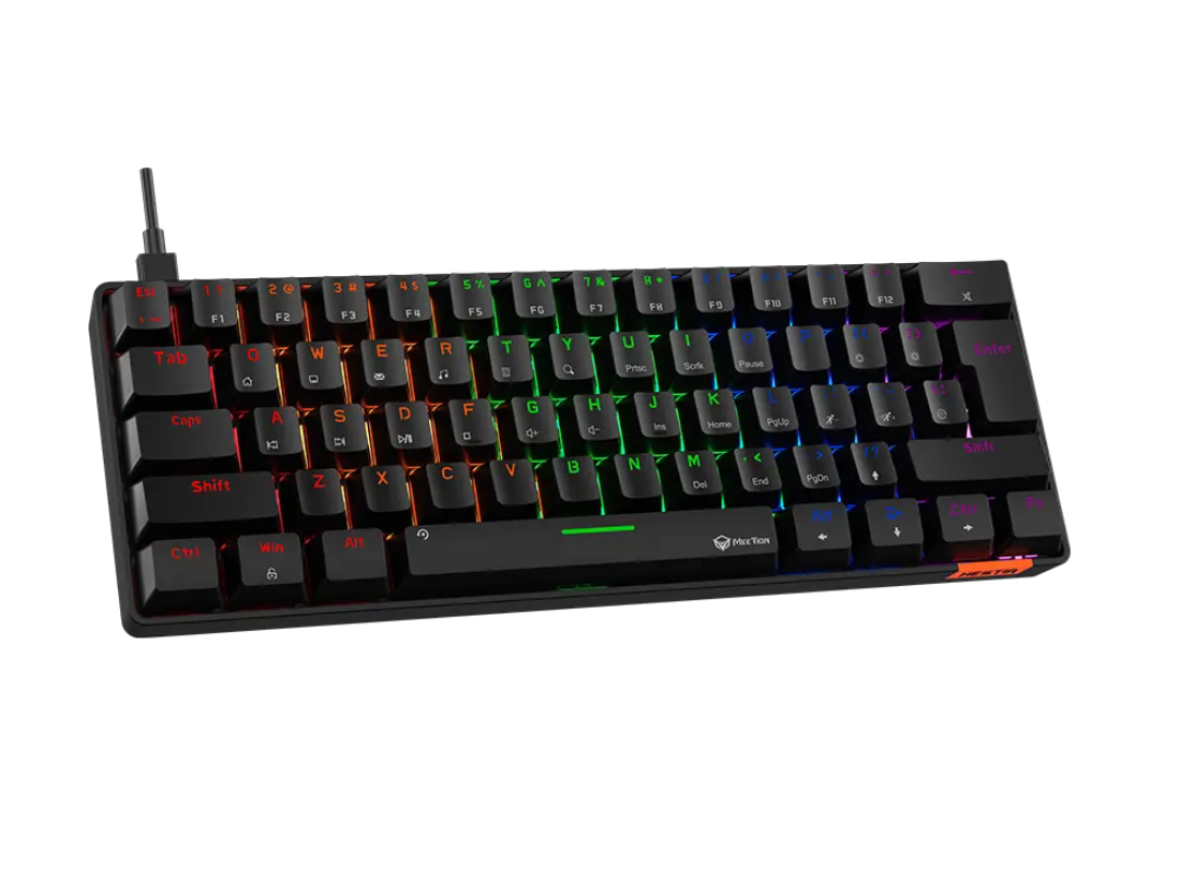 Meetion Mechanical Gaming Keyboard Rainbow MT-MK005 With Type C- Mini Meetion Mechanical Gaming Keyboard Rainbow MT-MK005 With Type C- Mini