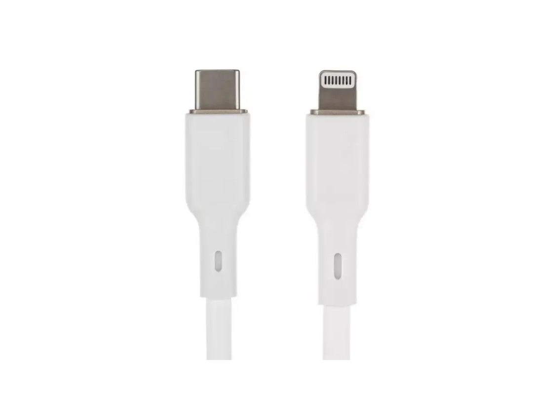 Buy Aukey Nylon Braided USB C to Lightning Cable 1m White in Qatar