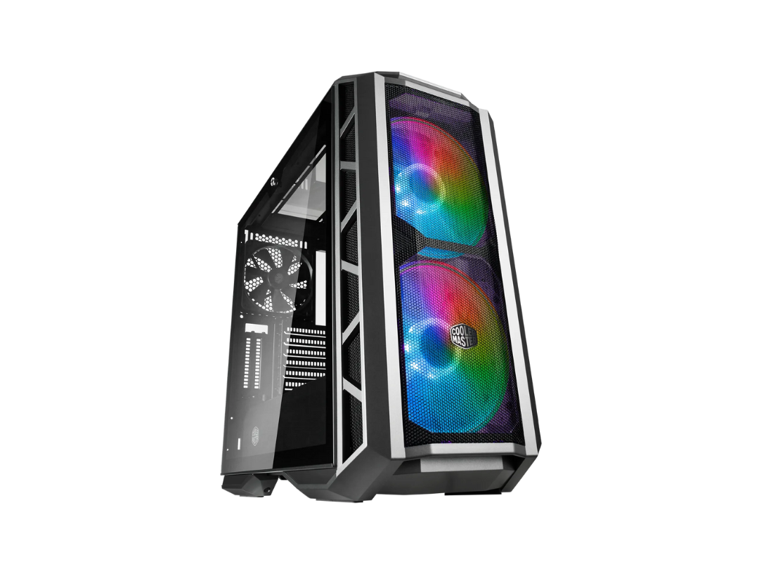 Cooler Master MCM-H500P-MGNN-S01 MasterCase Black ATX Mid-Tower PC Case w/ Front Mesh Ventilation, 2x 200mm RGB Fans