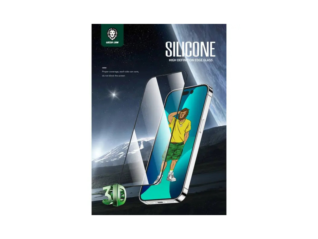 Buy Green Lion iPhone 14 Pro 3D Silicone HD Glass Screen Protector in Qatar