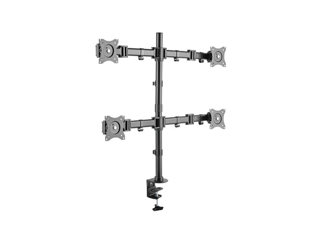 Skill Tech SH C048 - Quad(4) Monitors Premium Aluminum Articulating Monitor Arm - Suitable For Most 13