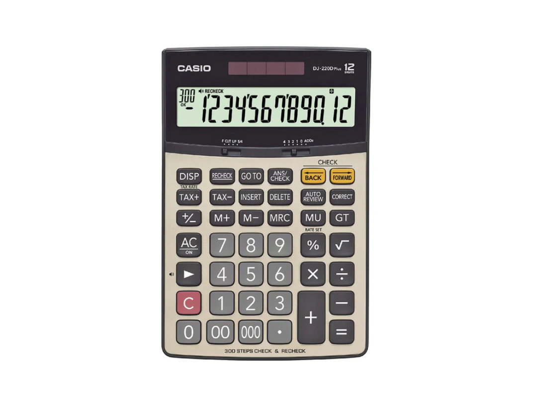 Buy Casio DJ-220D Plus Desktop Calculator, 12 Digits in Qatar