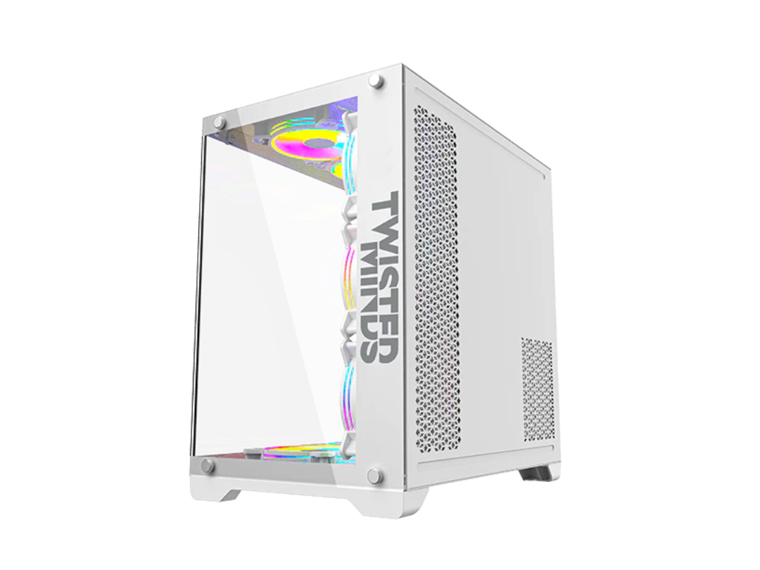 Twisted Minds Bullet-07 Mid Tower Gaming Case - White | Qatar