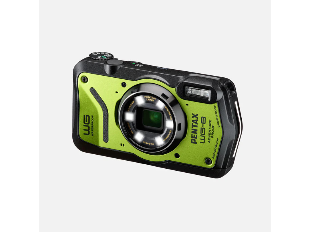 Pentax WG-8 Waterproof Digital Camera, 20 MP, 5X Zoom, 4K Video