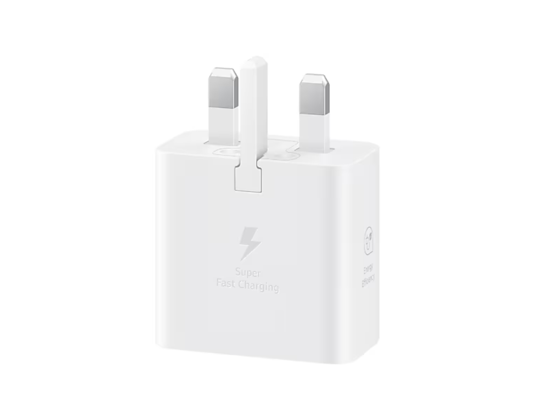 Buy Samsung 25W Power Adapter without Cable - White for Fast Charging in Qatar