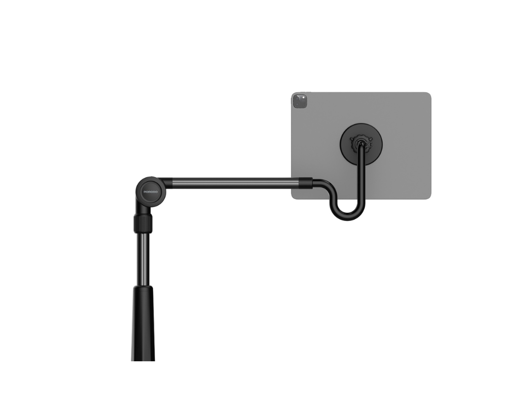Porodo Lazy Man Desk Stand Mount for Mobiles & Tablets with Magnetic Suction 92CM - Black (PD-LMGS92-BK) Porodo Lazy Man Desk Stand Mount for Mobiles & Tablets with Magnetic Suction 92CM - Black (PD-LMGS92-BK)