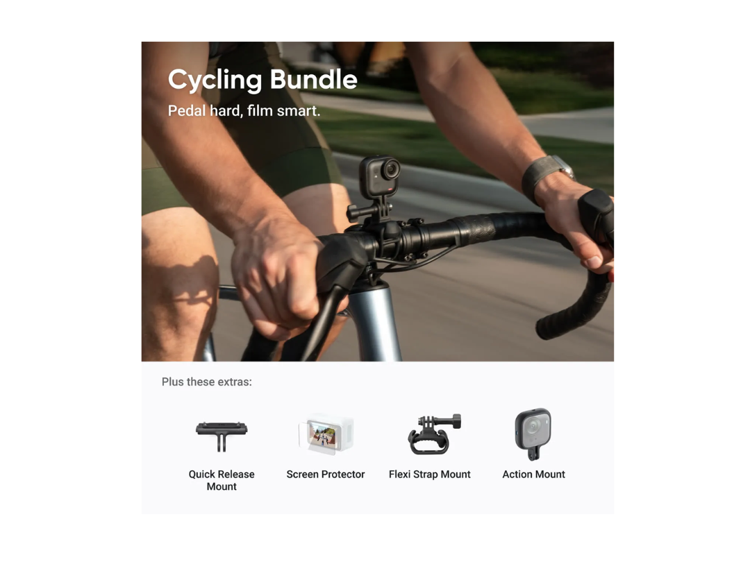 Insta360 GO Ultra Premium Cycling Bundle – 4K Action Cam | Qatar