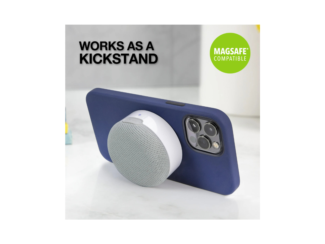 SCOSCHE MagicMount BoomCan Bluetooth MagSafe Speaker - White