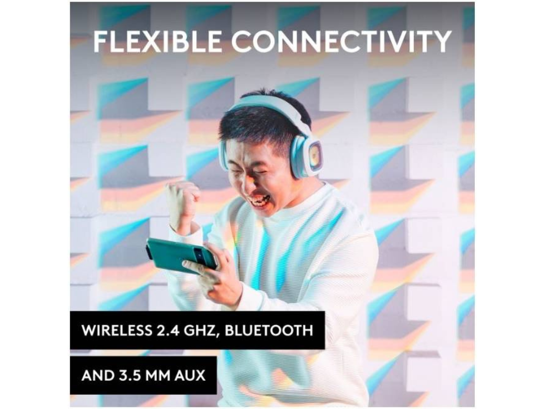 Logitech Astro A30 Lightspeed Wireless Gaming Headset, Bluetooth, Dolby Atmos, Detachable Boom, 27H Battery, USB-C Charging, For PS5, XBox Series XS, Mac, Windows 10/11 & Mobile, White | 939-001994