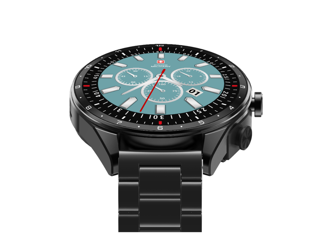 Swiss Military DOM Music Series 1 Smartwatch – Black | Same-Day Qatar