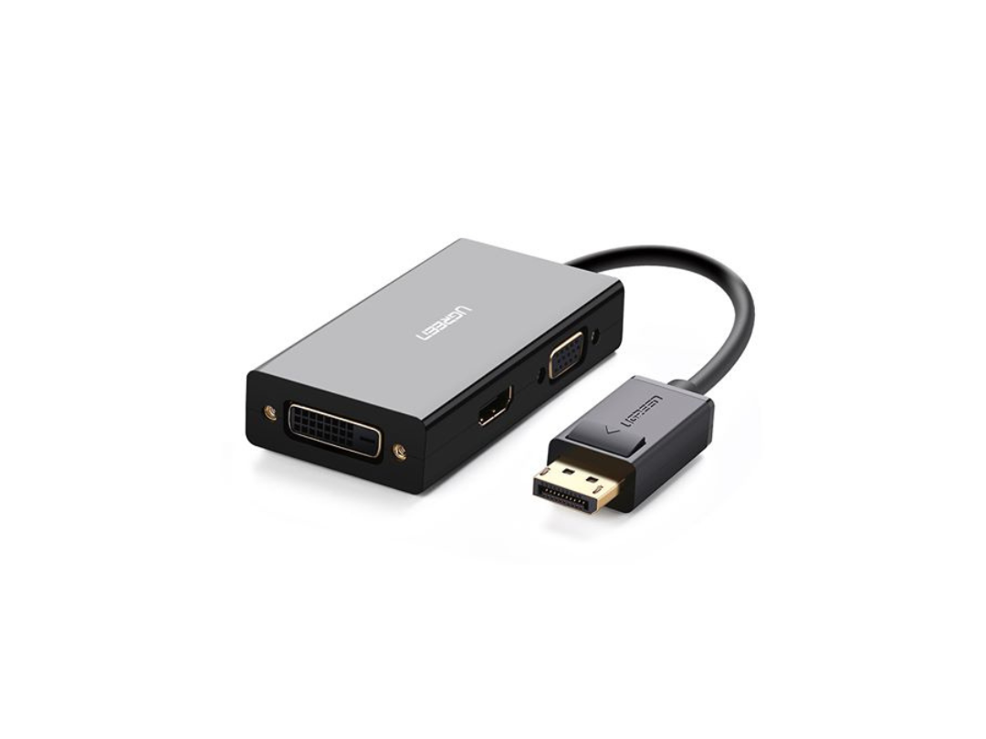 محول 3 في 1 من منفذ DisplayPort DP إلى HDMI VGA DVI بدقة 4K من ذكر إلى أنثى DP110-20420 من uGreen