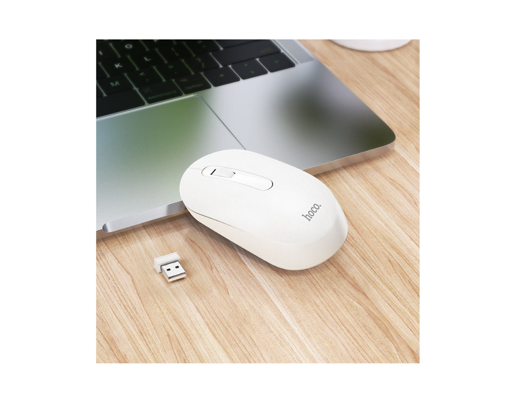 Hoco GM14 Platinum Wireless Mouse 2.4G with 1600 DPI - White