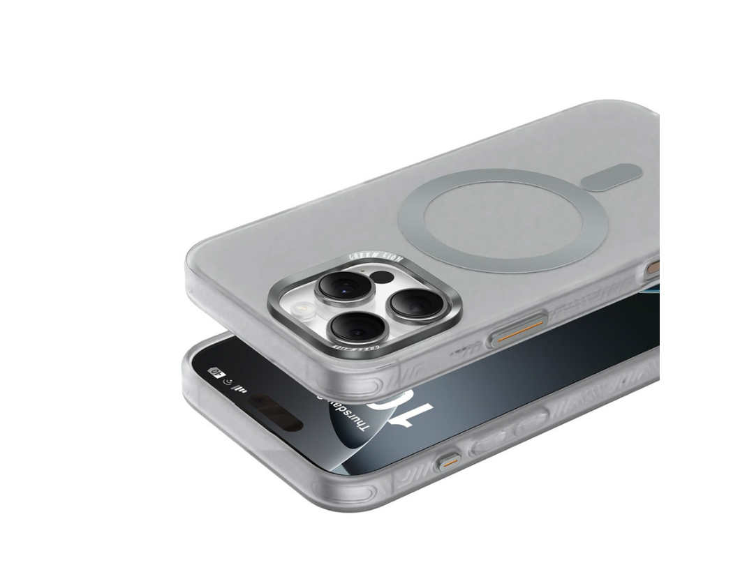 Buy Green Lion MagSafe iPhone 16 Pro Max Case Grey | in Qatar