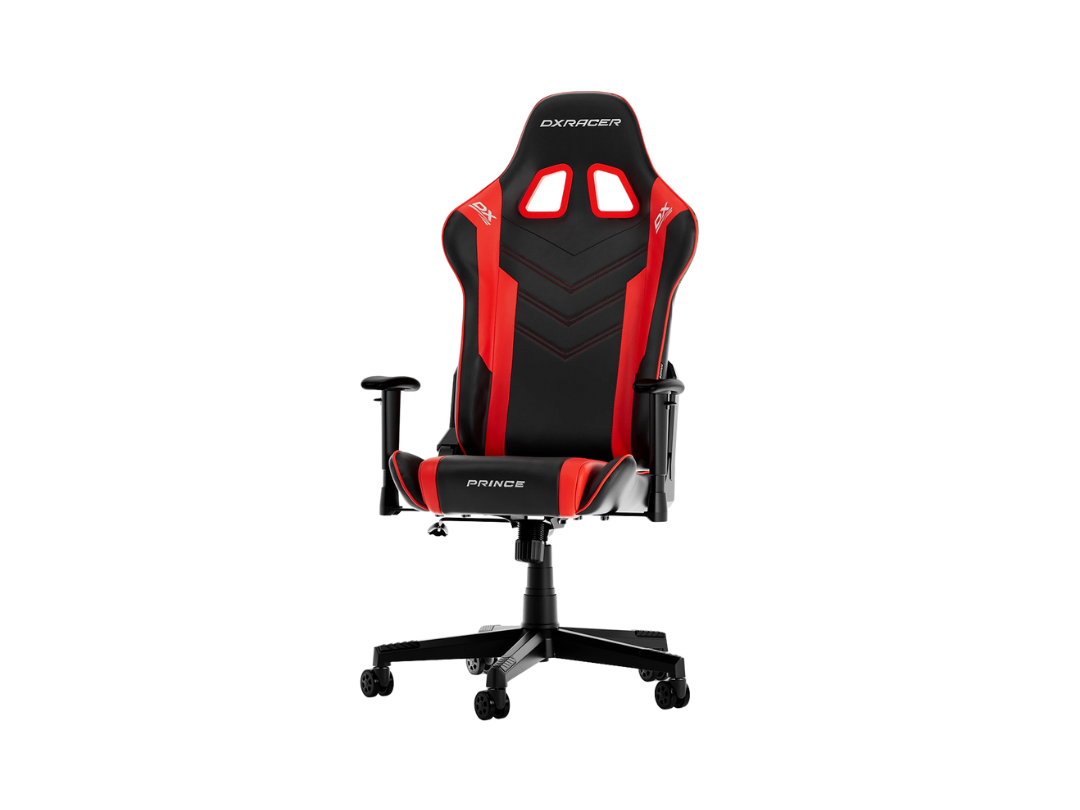 DXRacer Prince Series P132 Gaming & Office Chair, 1D Armrests with Soft Surface, Red | GC-P132-NR-F2-158