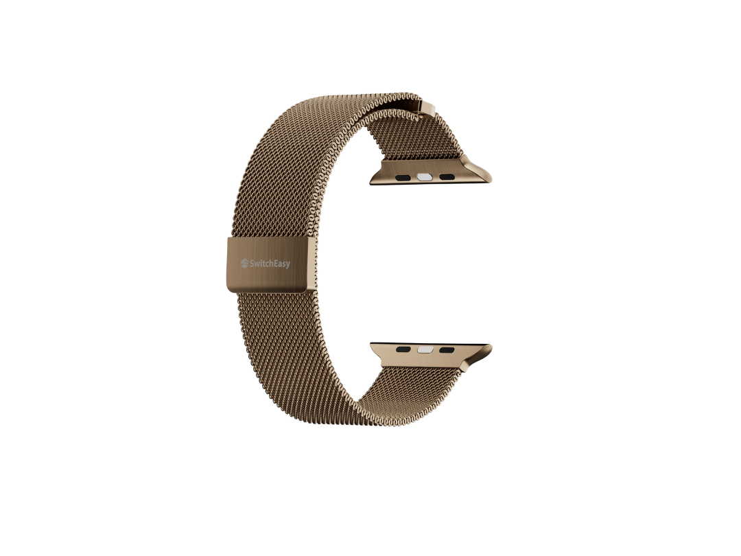 SwitchEasy Mesh Stainless Steel Watch Loop with Magnetic Clasp for Apple Watch 41mm - Gold