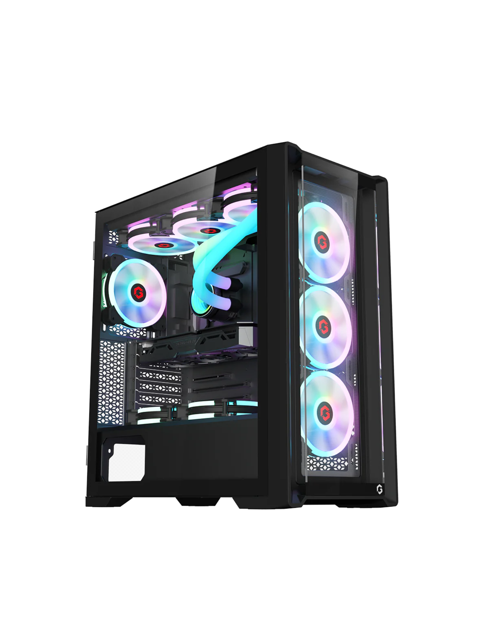 GAMEON Vortex Midnight Series Mid Tower Gaming Case - Black