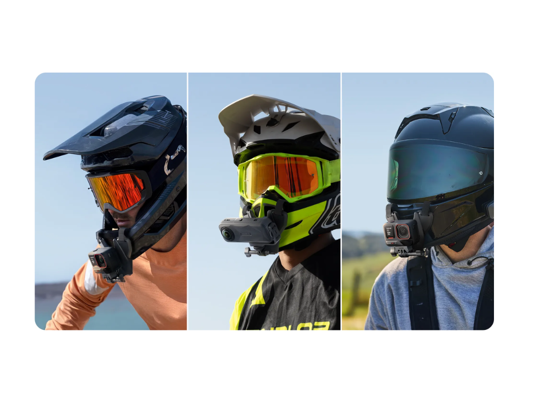 حامل الذقن للخوذة Insta360 الإصدار 2.0 لكاميرات الحركة حامل الذقن للخوذة Insta360 الإصدار 2.0 لكاميرات الحركة