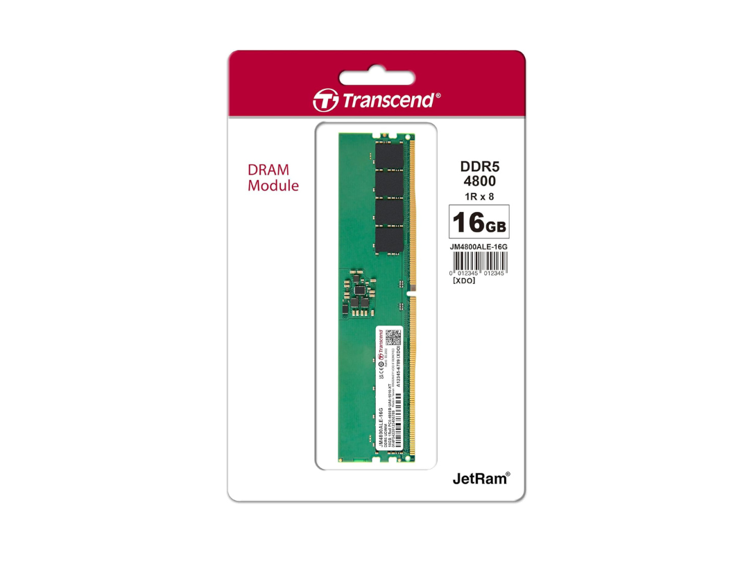 Buy Transcend 16GB DDR5 4800MHz Desktop RAM JM4800ALE-16G – in Qatar