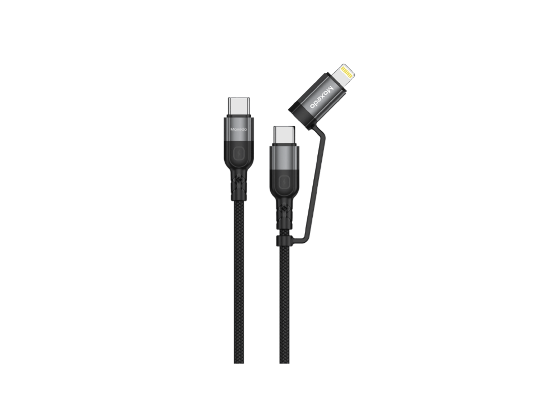 Buy Moxedo 2-in-1 60W PD Charging Cable - USB-C to USB-C/L - Black in Qatar