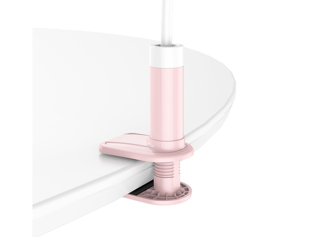 Hoco Mobile Phone Stand – Pink & White Adjustable Desk Holder