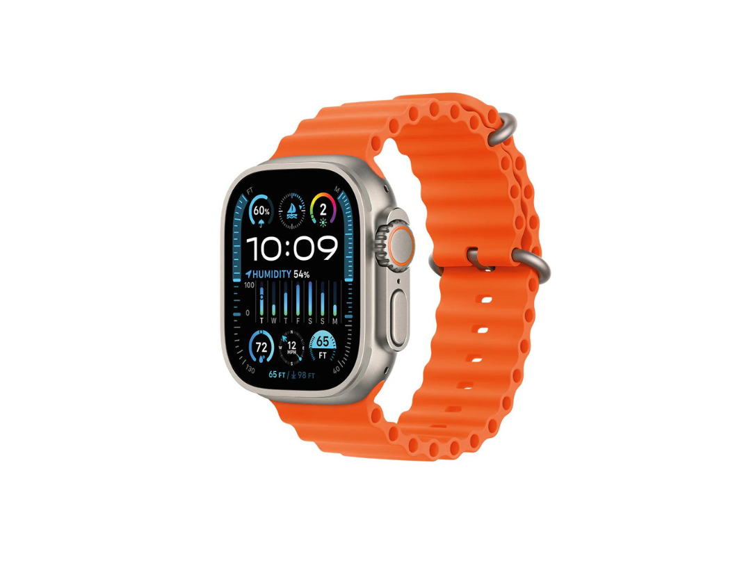 Apple Watch Ultra 2 MREH3 GPS + Cellular 49mm Titanium Case With Orange Ocean Band