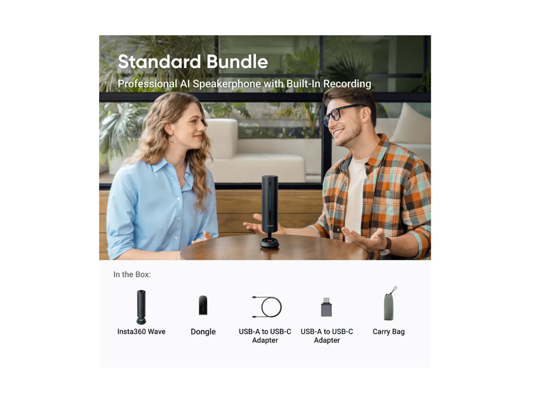 Insta360 Wave AI Conference Speakerphone | Same-Day Qatar Delivery