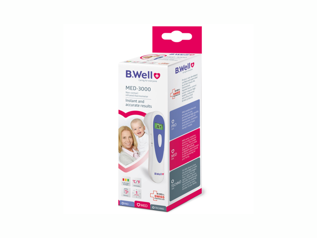 B.Well Med 3000 Electronic Non Contact Infrared Digital Thermometer B.Well Med 3000 Electronic Non Contact Infrared Digital Thermometer