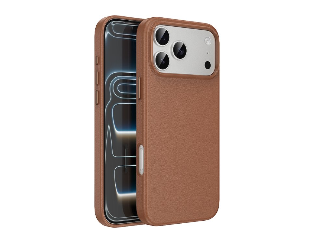 Buy Hoco DG29 iPhone 17 Pro Leather Case – MagSafe & Drop Guard in Qatar