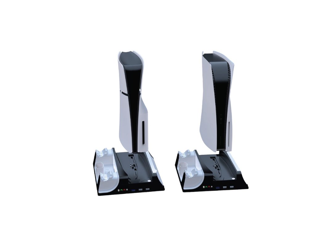Green Lion PS5 Cooling Stand Charging Station - White