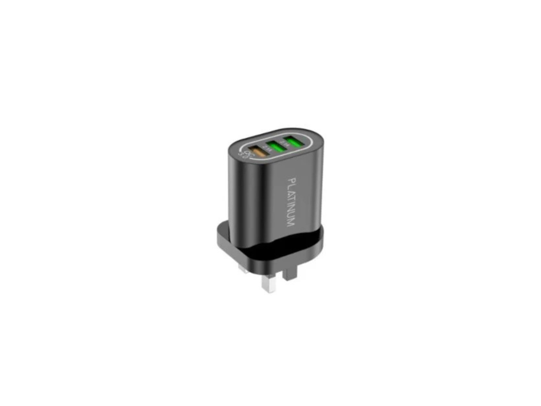 Buy Platinum VITAL Wall Charger QC+2USB 5.1A - Black in Qatar