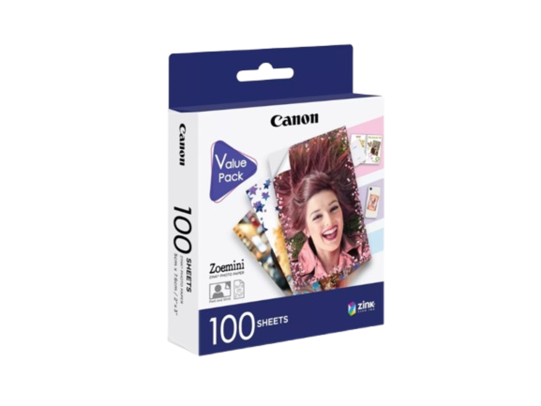 Canon ZINK 5x7.6 cm Photo Paper (100 Sheets) for Zeomini Printer