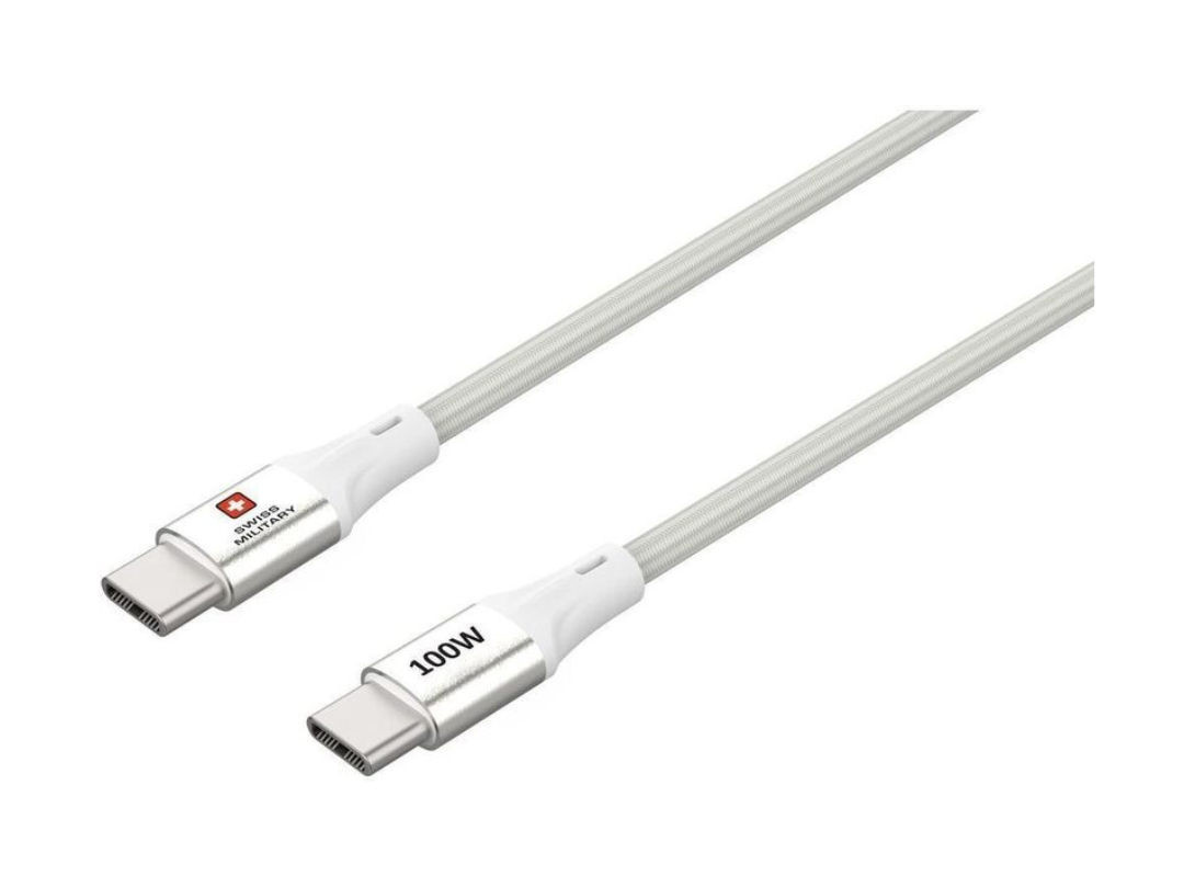 Buy Swiss Military 100W USB-C to USB-C 2m Braided Cable | in Qatar