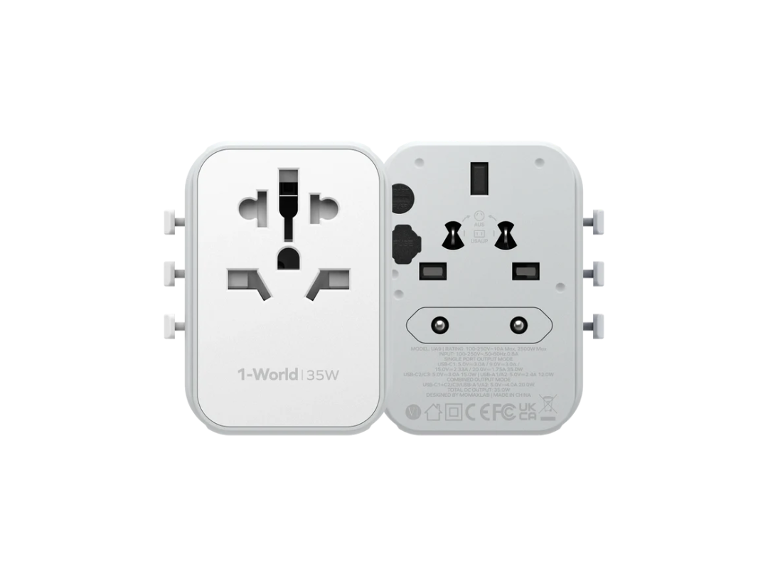 Buy Momax 1-World 5-Port Travel Charger 35W - White in Qatar