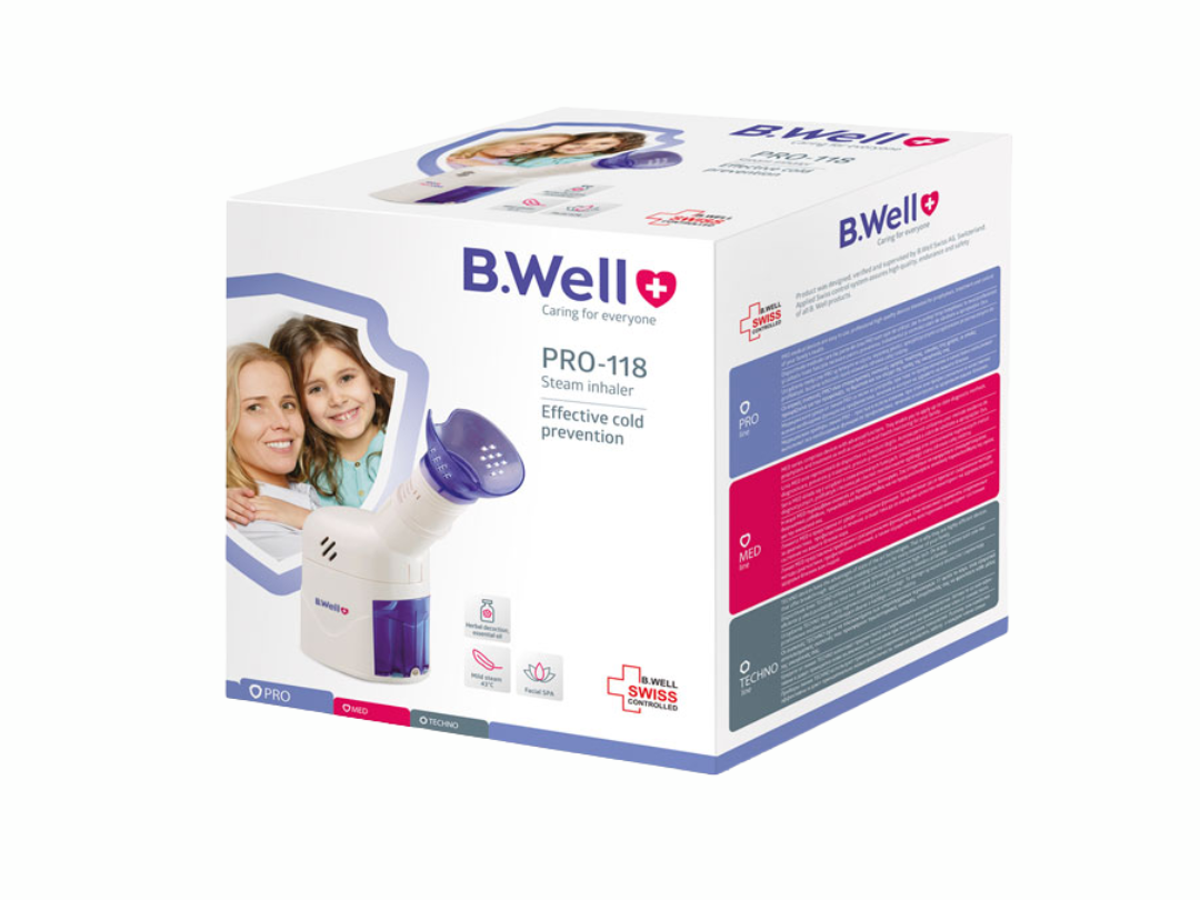 B.Well PRO 118 Steam Inhaler, with Small Mask & Facial Mask - 2 Year Warranty B.Well PRO 118 Steam Inhaler, with Small Mask & Facial Mask - 2 Year Warranty