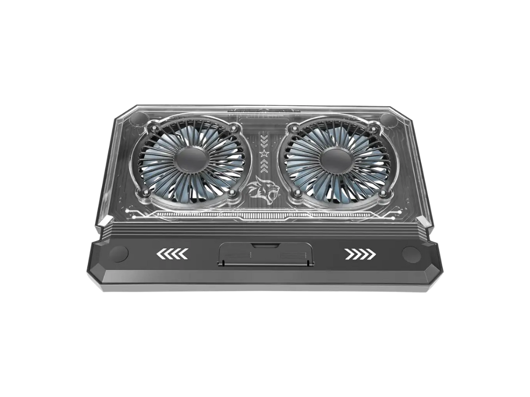 Buy Porodo Gaming Crystal Shell Laptop Cooling Pad – Black | in Qatar
