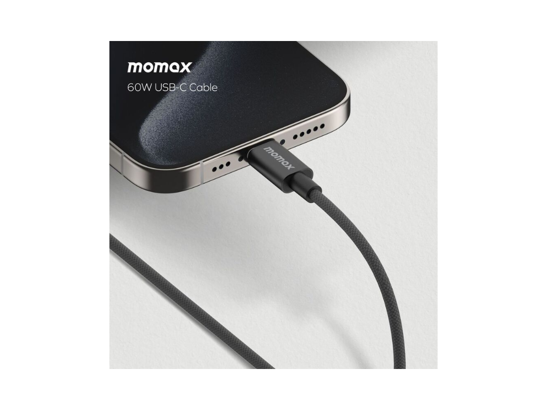 Buy Momax Elite 60W USB-C to USB-C Cable 0.5m Fast Charging White in Qatar