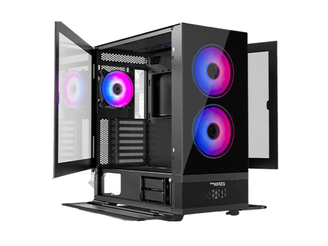 Twisted Minds Minimalist-04 Mid Tower Gaming Case - Black | Qatar