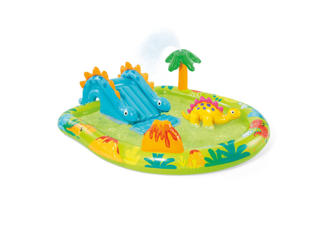 Buy Intex Little Dino Play Center – Slide & Sprayer in Qatar
