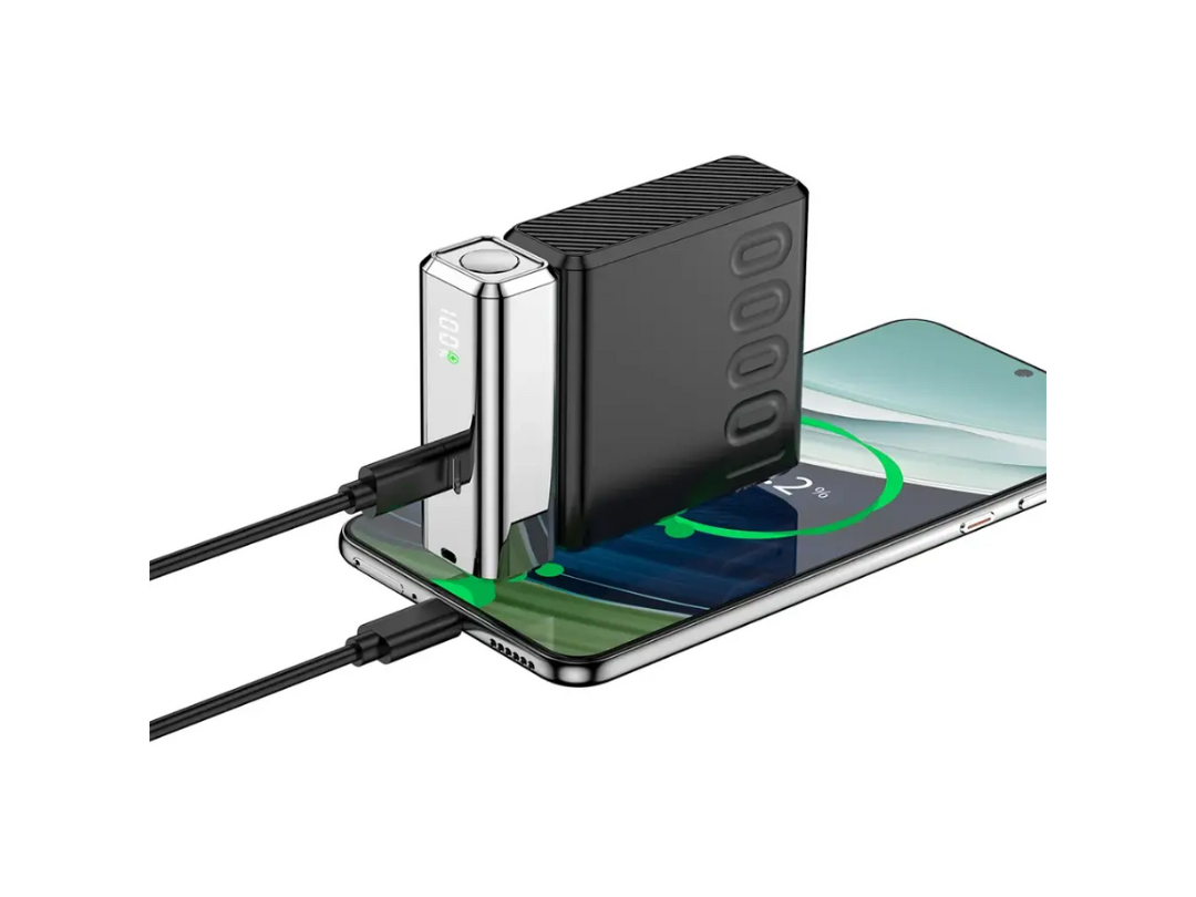 Porodo Chrome Volt 10000mAh Power Bank – Black | Same-Day Qatar