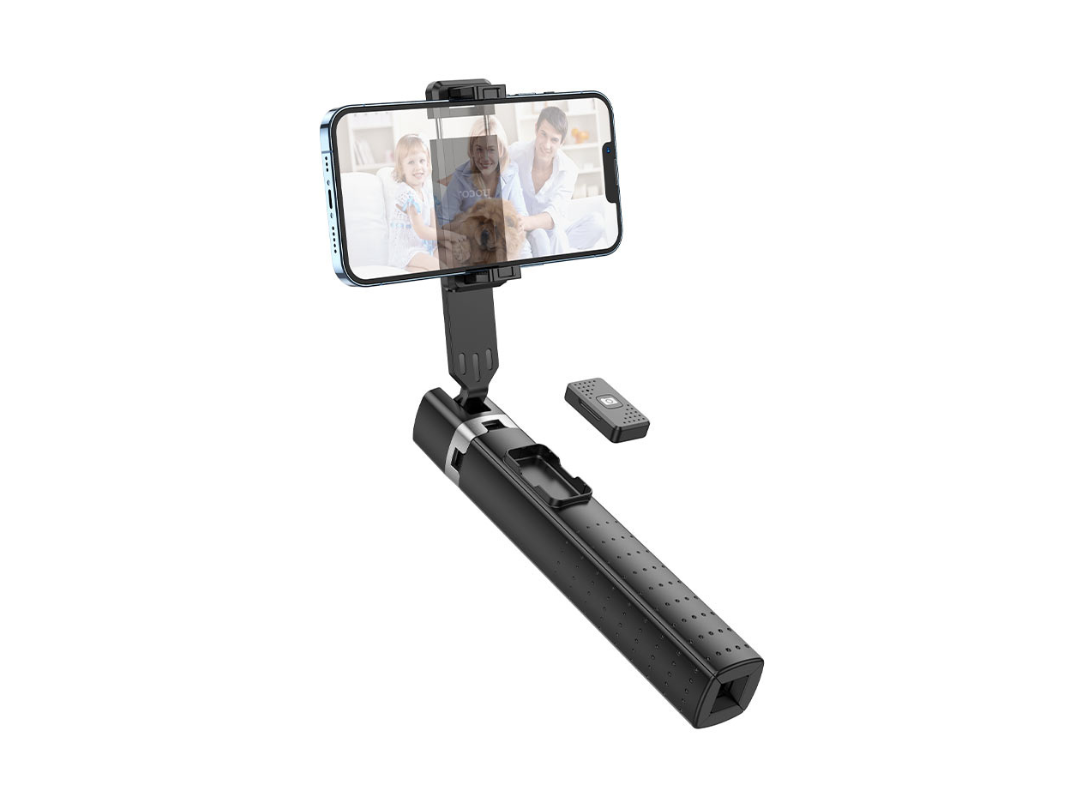 Hoco Tabletop Holder K18 Wave for Live Broadcast – Adjustable Stand (Black)