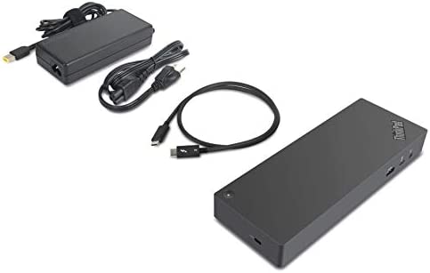 Lenovo USA ThinkPad Thunderbolt 3 Dock Gen 2 135W (40AN0135US) Dual UHD 4K Display Capability, 2 HDMI, 2 DP, USB-C, USB 3.1, Black