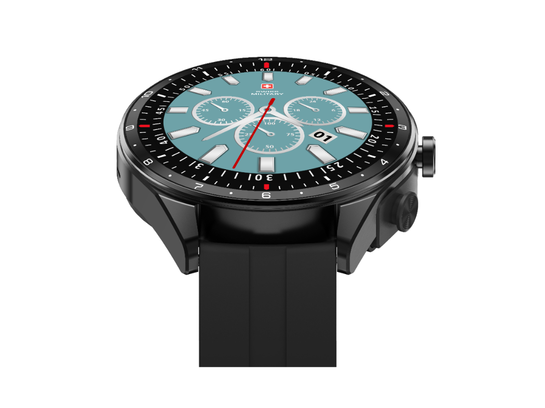 Swiss Military DOM Music Series 1 Smartwatch – Black | Same-Day Qatar