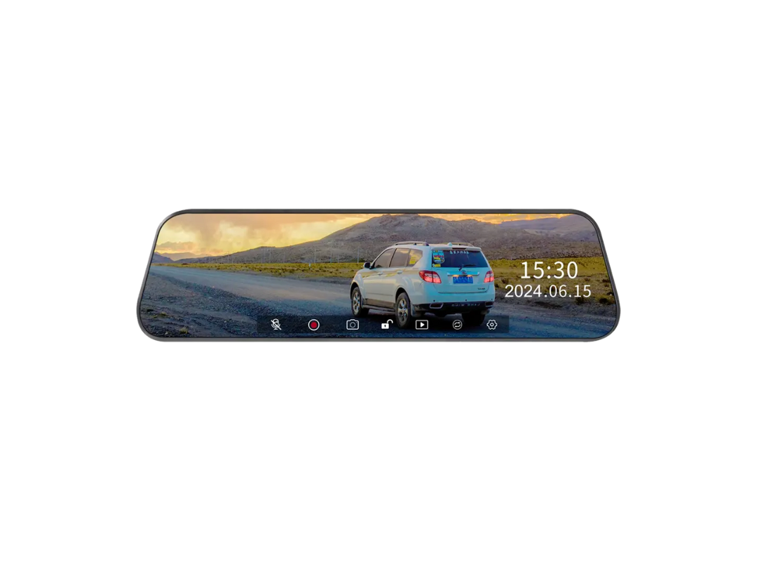 Buy Porodo Car Smart Rear view Mirror with Full HD Recording Camera ...