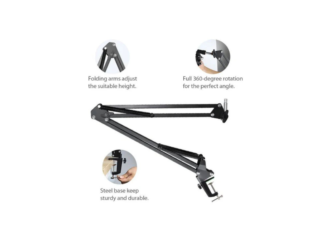 Buy Maono AU-B01 Microphone Suspension Boom Arm Stand (Black) in Qatar