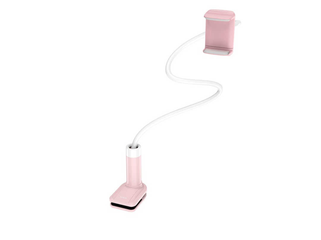 Hoco Mobile Phone Stand – Pink & White Adjustable Desk Holder