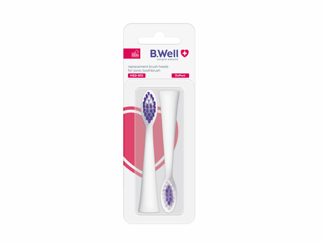 B.Well Replacement Brush Heads for Med-870 Electric Toothbrush B.Well Replacement Brush Heads for Med-870 Electric Toothbrush