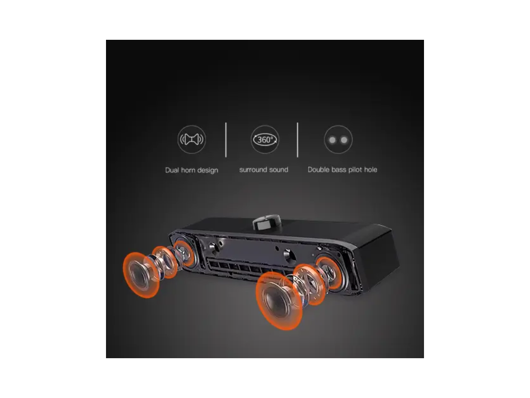 Buy Meetion MT‑SP1001 RGB Strip Desktop Speakers – 2.0 Stereo in Qatar